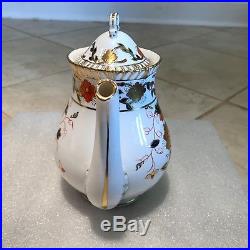 Royal Crown Derby Gadroon Rose Porcelain Tea Pot A962