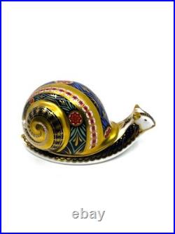 Royal Crown Derby Garden Snail Paperweight
