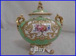 Royal Crown Derby Gilt Handles & Floral Sprays Urn Vase & Cover by W Moseley 6