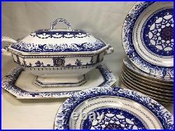 Royal Crown Derby Gilt'LEOPOLD' SOUP SET (3 Pc Tureen, 12 Soup Bowls) c1900