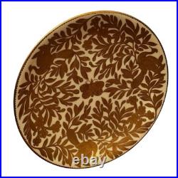 Royal Crown Derby Gold 1882 Encrusted Pale Yellow 9.125 Plate Butterfly Birds