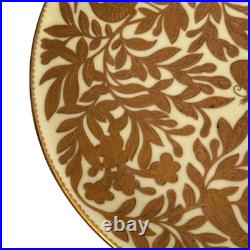 Royal Crown Derby Gold 1882 Encrusted Pale Yellow 9.125 Plate Butterfly Birds