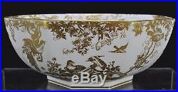 Royal Crown Derby Gold Aves 10 Inch Octagonal Bowl 1933