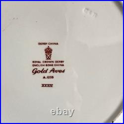 Royal Crown Derby Gold Aves A1235 8.5 Salad Plate English Bone China 22K #5