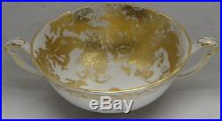 Royal Crown Derby Gold Aves Footed Cream Soup Bowl