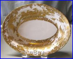 Royal Crown Derby Gold Aves Oval Serving Bowl with Some Light Scratches