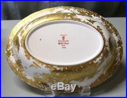 Royal Crown Derby Gold Aves Oval Serving Bowl with Some Light Scratches