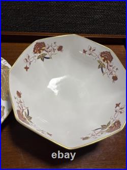 Royal Crown Derby Gold Aves Soup Bowl & Octagon Bowl Set of 2