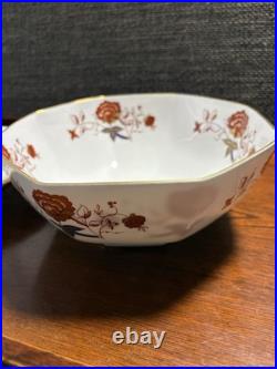 Royal Crown Derby Gold Aves Soup Bowl & Octagon Bowl Set of 2