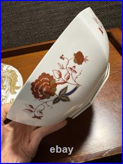 Royal Crown Derby Gold Aves Soup Bowl & Octagon Bowl Set of 2