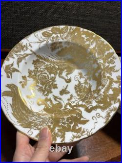 Royal Crown Derby Gold Aves Soup Bowl & Octagon Bowl Set of 2 Royal Crown Derby Gold Aves Soup Bowl & Octagon Bowl Set of 2