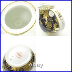 Royal Crown Derby Gold Aves Tea Set Teapot Sugar Pot Cup&Saucer