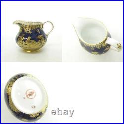 Royal Crown Derby Gold Aves Tea Set Teapot Sugar Pot Cup&Saucer