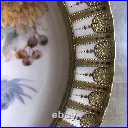 Royal Crown Derby Gold Encrusted Cabinet Plate Spaulding & Co Chicago