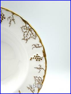 Royal Crown Derby Gold Vine Rim Soup Bowls 8 1/4, Set of 13