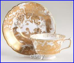Royal Crown Derby Golden Aves Teacup & Saucer