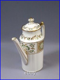 Royal Crown Derby Green DERBY PANEL Coffee Tea Pot England