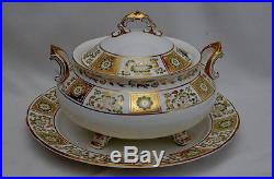 Royal Crown Derby Green Derby Panel 10 5/8 Soup Tureen & Under Plate