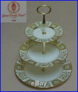 Royal Crown Derby Green Derby Panel THREE TIER CAKE STAND