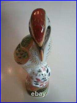 Royal Crown Derby Green Woodpecker Paperweight Gold Stopper 1st Qual Boxed New