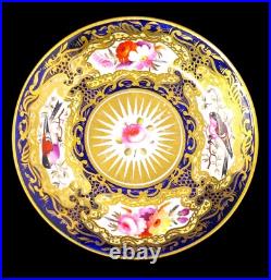 Royal Crown Derby Guilt And Polychrome 8 Teacups And 7 Saucers