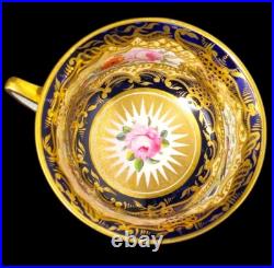 Royal Crown Derby Guilt And Polychrome 8 Teacups And 7 Saucers