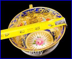 Royal Crown Derby Guilt And Polychrome 8 Teacups And 7 Saucers