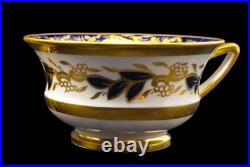 Royal Crown Derby Guilt And Polychrome 8 Teacups And 7 Saucers