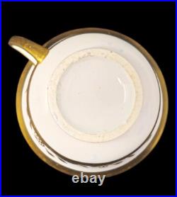 Royal Crown Derby Guilt And Polychrome 8 Teacups And 7 Saucers