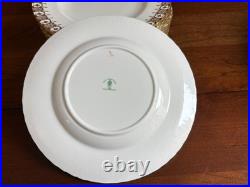 Royal Crown Derby HERALDIC GOLD bone china salad plates set of 11, superb