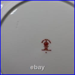 Royal Crown Derby HP Signed E Ellis 12 Cobalt Blue Floral Cabinet Plates