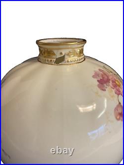 Royal Crown Derby Hand Painted Enamel Porcelain Bottle Jar circa 1900 As Found