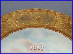 Royal Crown Derby Hand Painted High Tor, Matlock E Trowell Raised Gold Plate Royal Crown Derby Hand Painted High Tor, Matlock E Trowell Raised Gold Plate