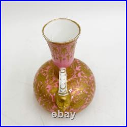 Royal Crown Derby Hand Painted Porcelain 6 inch Vase Pink circa 1890