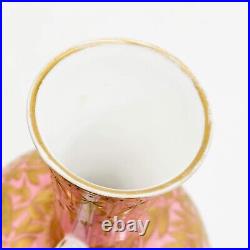 Royal Crown Derby Hand Painted Porcelain 6 inch Vase Pink circa 1890