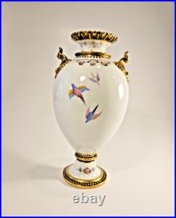 Royal Crown Derby Hand Painted Vase 8 Tall
