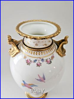 Royal Crown Derby Hand Painted Vase 8 Tall