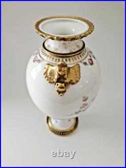 Royal Crown Derby Hand Painted Vase 8 Tall