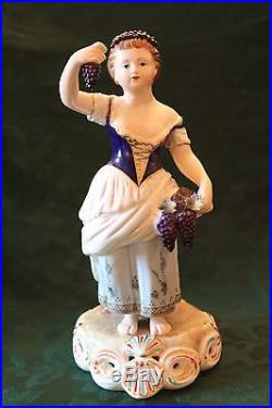 Royal Crown Derby Handpainted Porcelain Figurine Four Seasons Autumn1861-1935