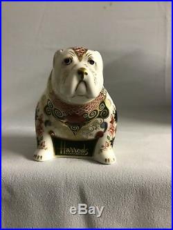 Royal Crown Derby Harrods Bulldog Paperweight (Rare) LE