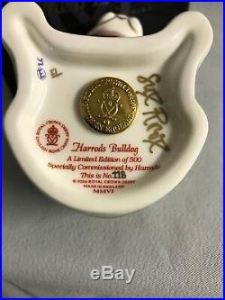 Royal Crown Derby Harrods Bulldog Paperweight (Rare) LE