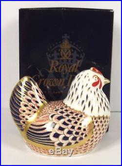Royal Crown Derby Hen Paperweight Boxed