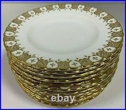 Royal Crown Derby Heraldic Gold Bread / Butter Plates Set Of 12