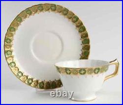 Royal Crown Derby Heraldic Green Cup & Saucer 543527