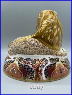 Royal Crown Derby Heraldic Lion Imari Paperweight Collection with Box