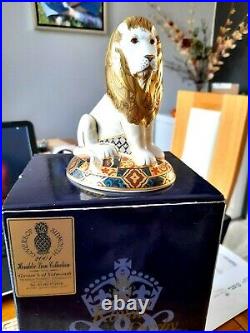 Royal Crown Derby Heraldic Lion Ltd Edition Gold Stopper Fitted Box + Cert Mint
