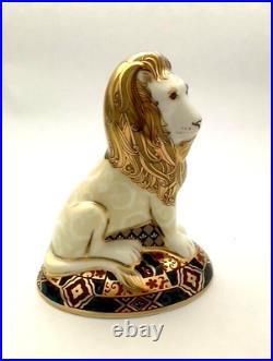 Royal Crown Derby Heraldic Lion Paperweight Goviers Limited Edition 80/2000