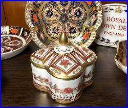 Royal Crown Derby Honeysuckle Perfume Bottle And Trinket Box 1991 First EUC