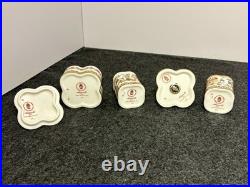 Royal Crown Derby Honeysuckle Trinket Box, Bud Vase, Ring Holder, and Vase Royal Crown Derby Honeysuckle Trinket Box, Bud Vase, Ring Holder, and Vase