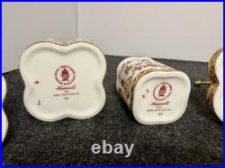 Royal Crown Derby Honeysuckle Trinket Box, Bud Vase, Ring Holder, and Vase